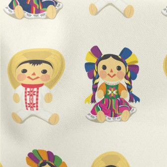 Mexican Traditional Doll Lightweight Cotton Poplin