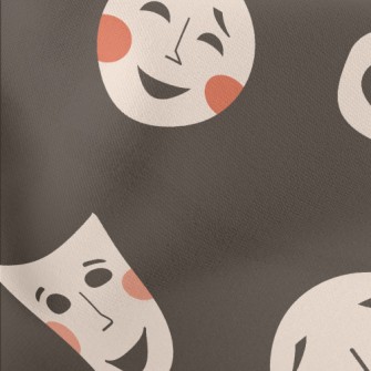 Weird Smiley Mask Lightweight Cotton Poplin
