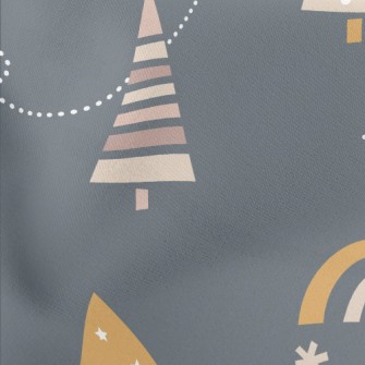 Nordic Style Christmas Tree Lightweight Cotton Poplin