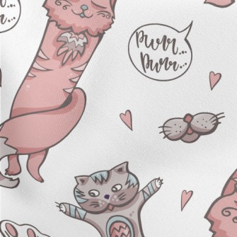 Stretching Kitten Lightweight Cotton Poplin