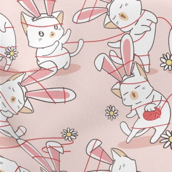 Woolen Tangled Kitten Lightweight Cotton Poplin
