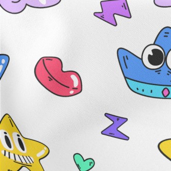 Video Game Style Pattern Lightweight Cotton Poplin