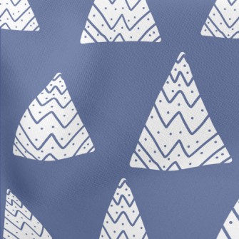 Line Art Mountain Lightweight Cotton Poplin