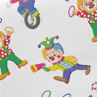 Variety Of Funny Clowns Midweight Cotton Poplin