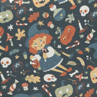Evil Halloween Witch Midweight Cotton Poplin