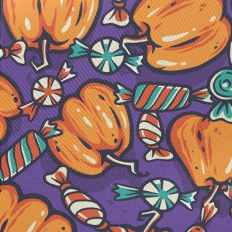 Halloween Pumpkin Candy Midweight Cotton Poplin