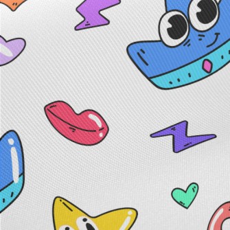 Video Game Style Pattern Midweight Cotton Poplin