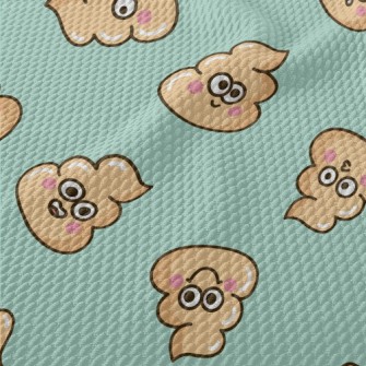 Cartoon Expression Poop Birdseye Piqué