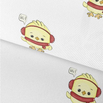 Cute Chick Saying Hello Waterproof Oxford