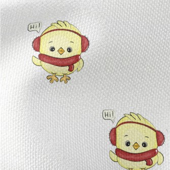 Cute Chick Saying Hello Waterproof Canvas