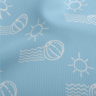 Simple Beach Volleyball Athletic Mesh Flat Back