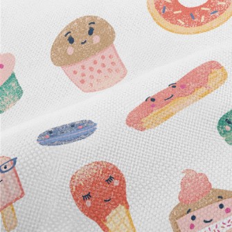 Cute Hand-painted Desserts Performance Linen