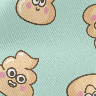 Cartoon Expression Poop Standard Corduroy