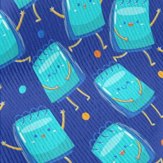 Happy Blue Note Paper Standard Corduroy