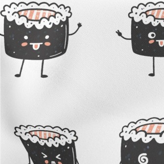 Cute Salmon Sushi Roll Stretch Ponte