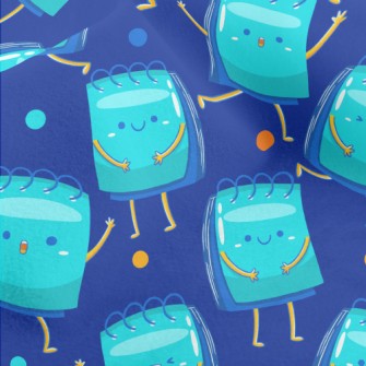 Happy Blue Note Paper Micro Fleece