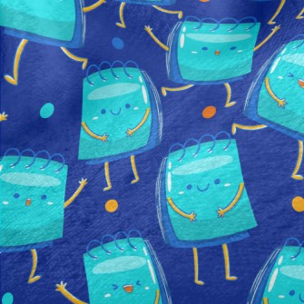 Happy Blue Note Paper Minky