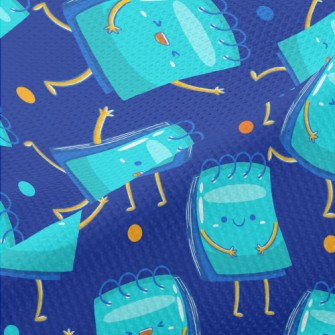 Happy Blue Note Paper Piqué