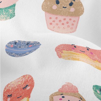 Cute Hand-painted Desserts Lightweight Performance Linen