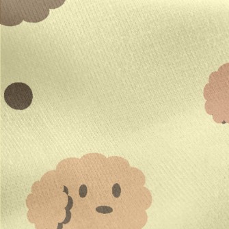 Cartoon Plush Puppy Jersey Backed Fleece