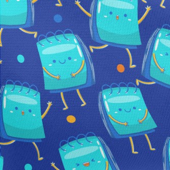 Happy Blue Note Paper Pongee