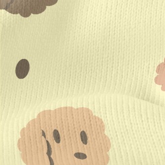 Cartoon Plush Puppy Stretch Jersey