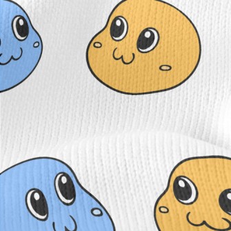 Retro Cute Smiley Face Stretch Jersey