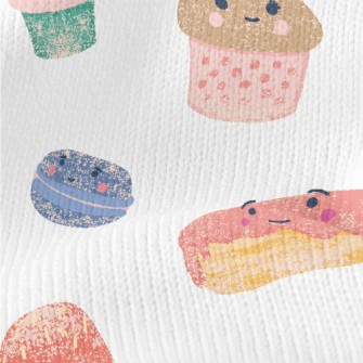 Cute Hand-painted Desserts Stretch Jersey
