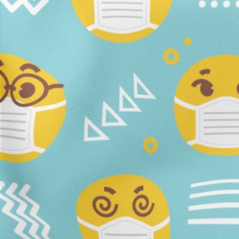Epidemic Prevention Emoji Lightweight Cotton Poplin