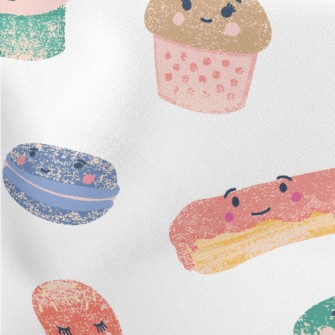 Cute Hand-painted Desserts Lightweight Cotton Poplin