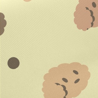 Cartoon Plush Puppy Midweight Cotton Poplin