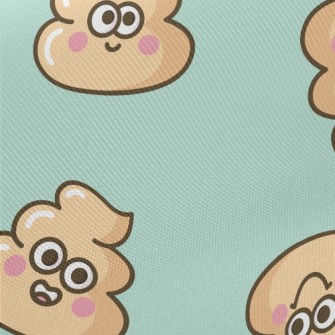 Cartoon Expression Poop Midweight Cotton Poplin