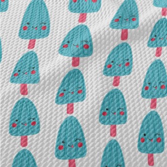 Playful Blue Popsicle Birdseye Piqué