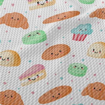 Happy Cute Dessert Birdseye Piqué