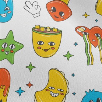 Naughty Cartoon Style Chiffon
