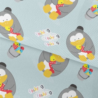 Cute Penguin Fishing Waterproof Oxford