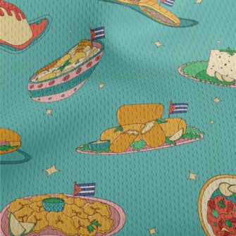 Traditional Cuban Cuisine Athletic Mesh Flat Back