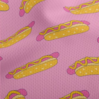 Colorful American Hot Dog Burg Athletic Mesh Flat Back
