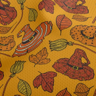 Hand Drawn Patterned Wizard Ha Athletic Mesh Flat Back