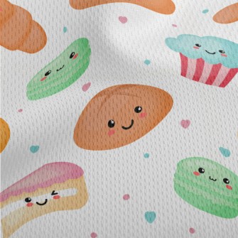 Happy Cute Dessert Athletic Mesh Flat Back