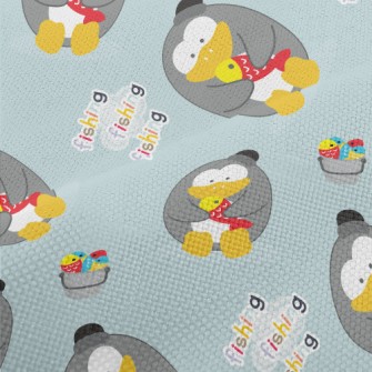 Cute Penguin Fishing Performance Linen