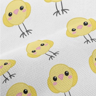 Round Little Yellow Chicken Performance Linen
