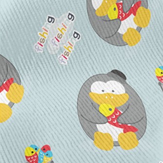 Cute Penguin Fishing Standard Corduroy