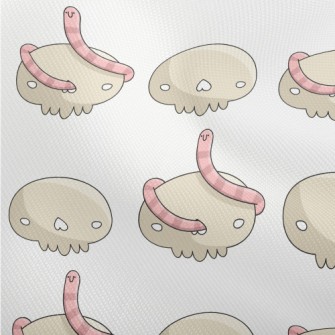 Cartoon Earthworm With Bones Dobby