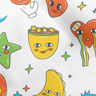 Naughty Cartoon Style Micro Fleece