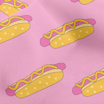Colorful American Hot Dog Burg Micro Fleece