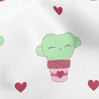 Happy Love Cactus Micro Fleece