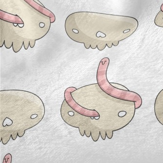 Cartoon Earthworm With Bones Minky