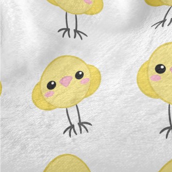Round Little Yellow Chicken Minky