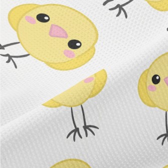 Round Little Yellow Chicken Piqué